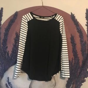 Black and white long sleeve
